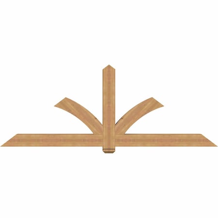 Ekena Millwork Redmond Smooth Timber Gable Bracket, Western Red Cedar, 96"W x 36"H x 5 1/2"D x 5 1/2"F, 9/12 Pitch GBW096X36X0606RED00SWR